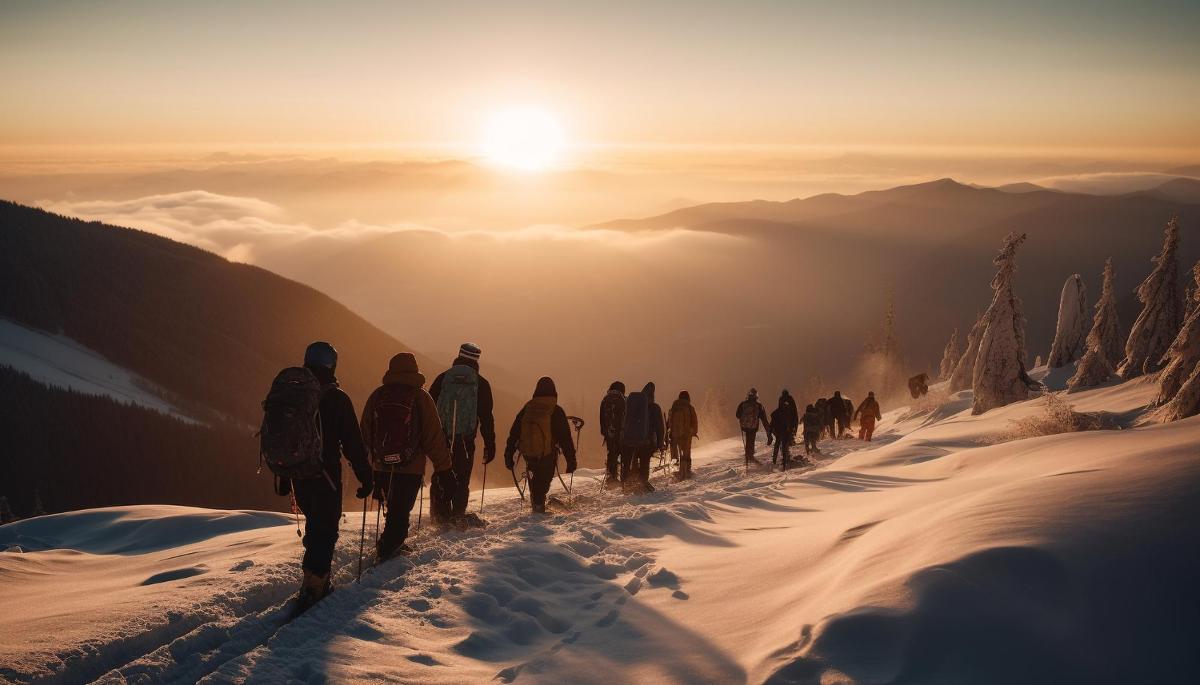 Schneeschuhwanderung am Witiko-Steig zum Dreiländereck mit Claudia