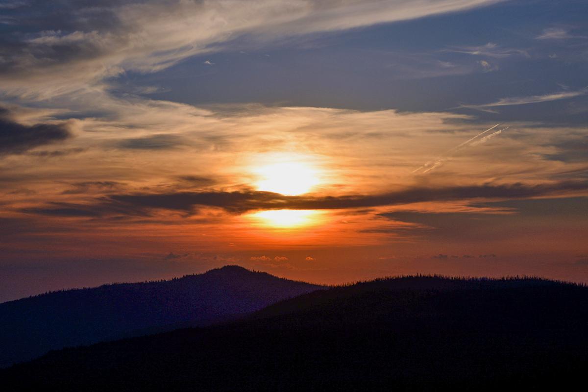 
                                                            Sonnenuntergang am Baumwipfelpfad
                                                        
